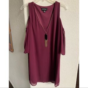 BCX Purple Shoulder Cut Dress